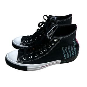Converse Chuck Taylor All Star Seek Peace High Top Sneakers Men's 9 Black